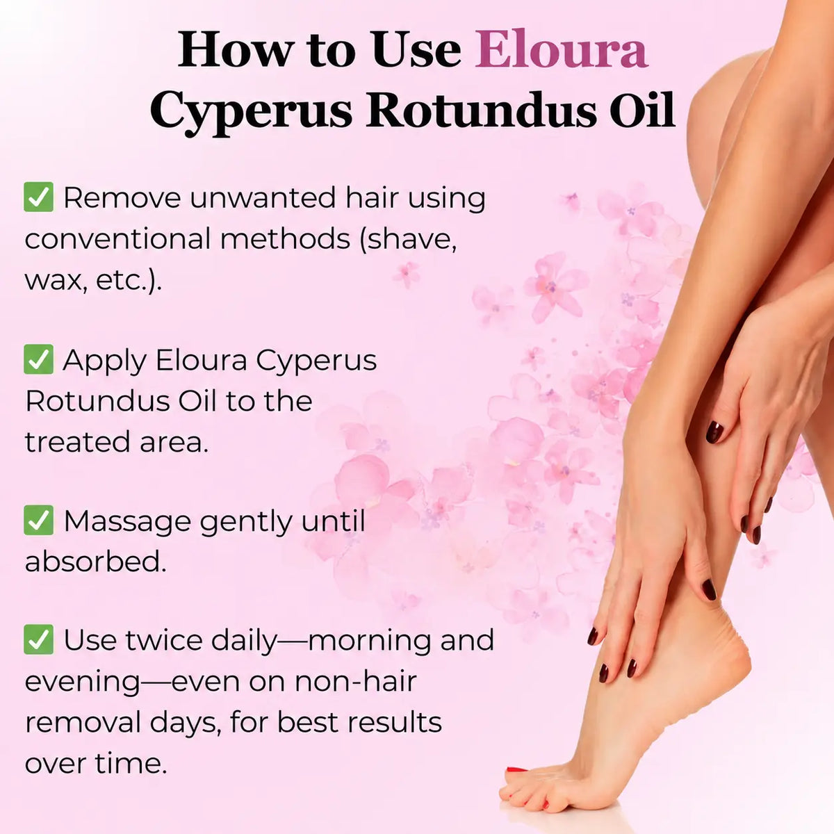 ELÓURA Hair Removal Oil with Cyprus Rotundus - 60 ml