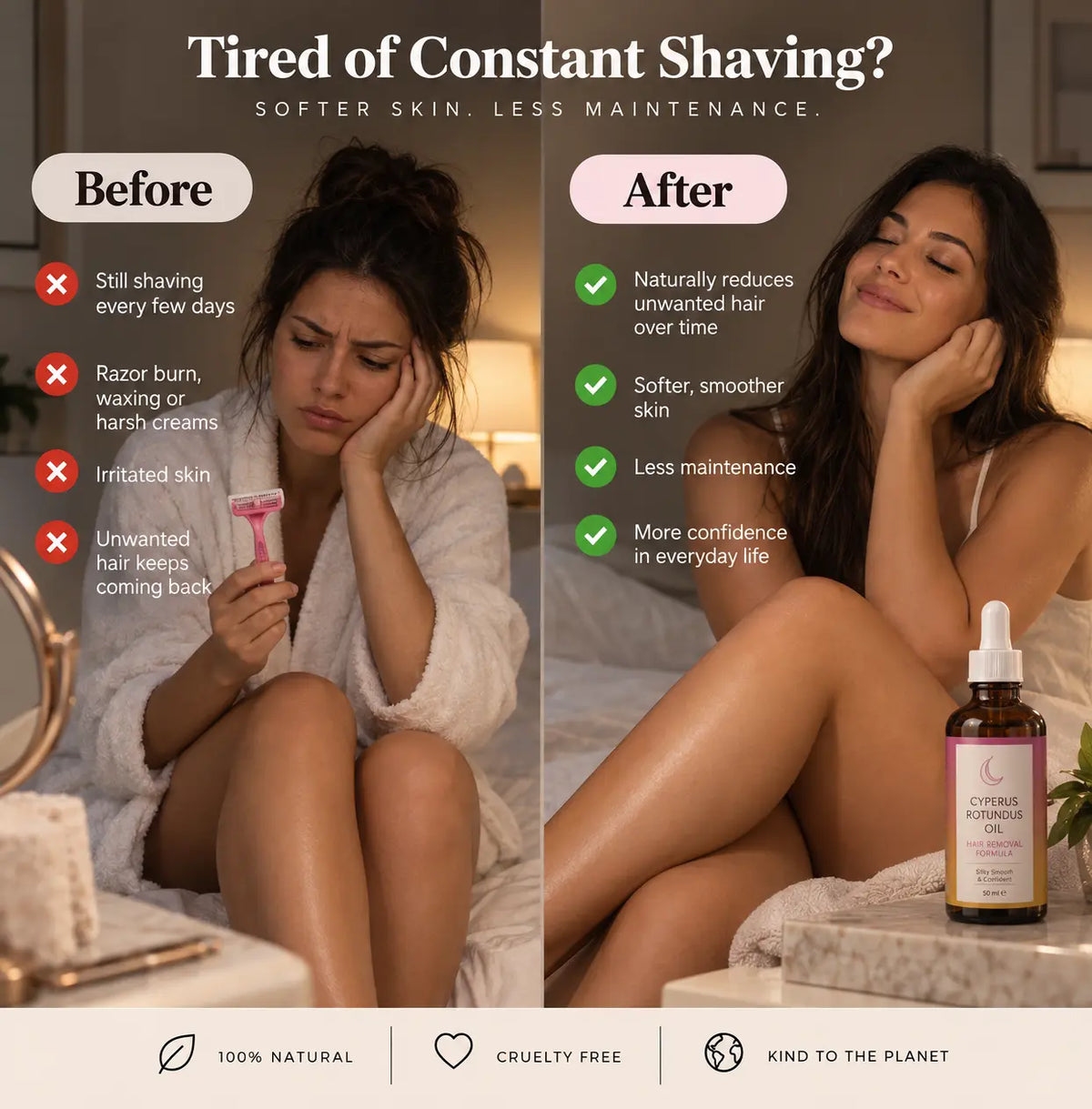 ELÓURA Hair Removal Oil with Cyprus Rotundus - 60 ml